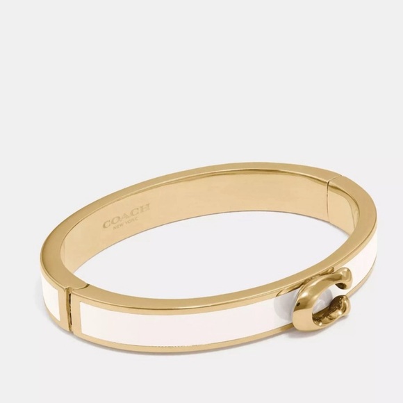 NWT COACH Signature Push Hinged Bangle - Picture 6 of 8